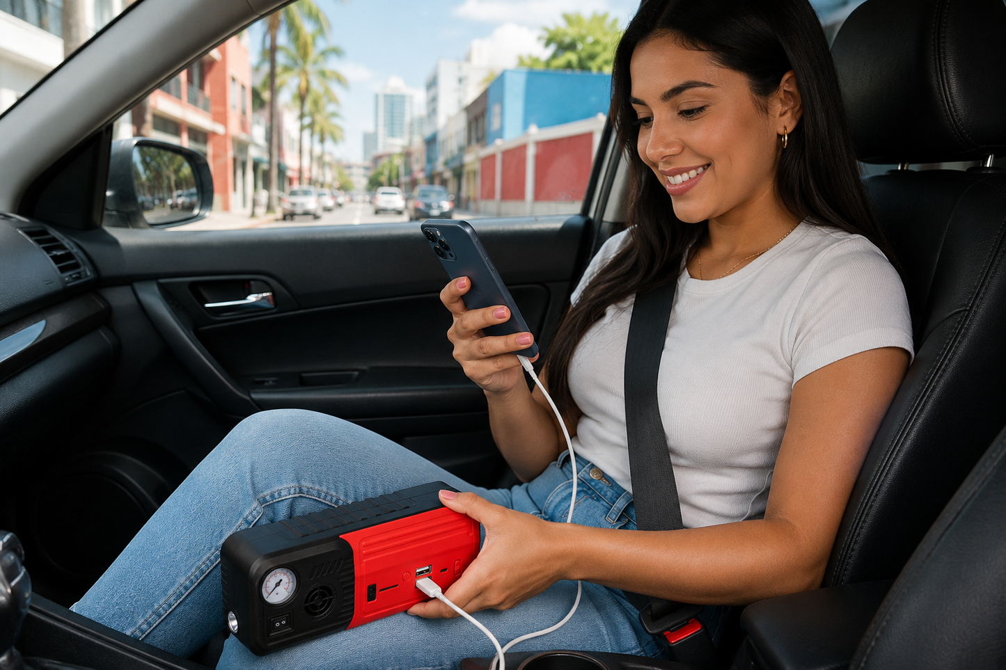 🚗 Kit de Emergencia Vehicular — Jump Starter Multifuncional HIGH-POWER