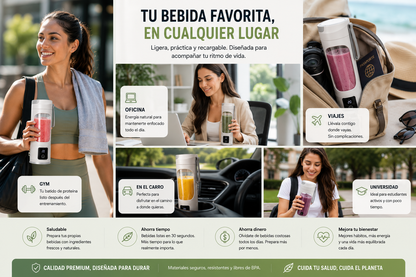 Licuadora Portátil Recargable XL-8 – Pago Contra Entrega RD