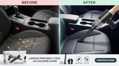 Mini Aspiradora Inalámbrica Recargable — Para Carro y Hogar