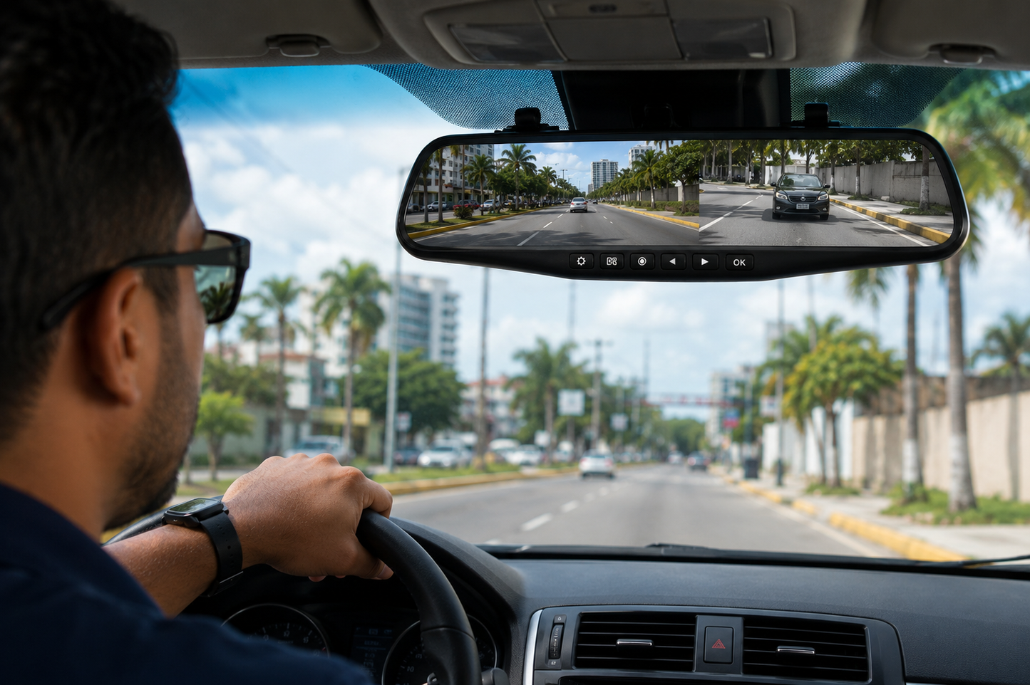 📹 Cámara DVR para Carro 3 en 1 — Full HD 1080P con Cámara de Reversa