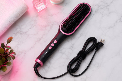 💇‍♀️ Cepillo Alisador Eléctrico 2 en 1 — Liso Perfecto en Minutos