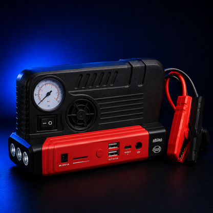 🚗 Kit de Emergencia Vehicular — Jump Starter Multifuncional HIGH-POWER