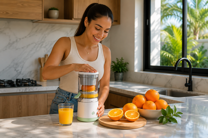🍊 Extractor de Jugo Eléctrico Portátil — Recargable USB, Sin Ruido