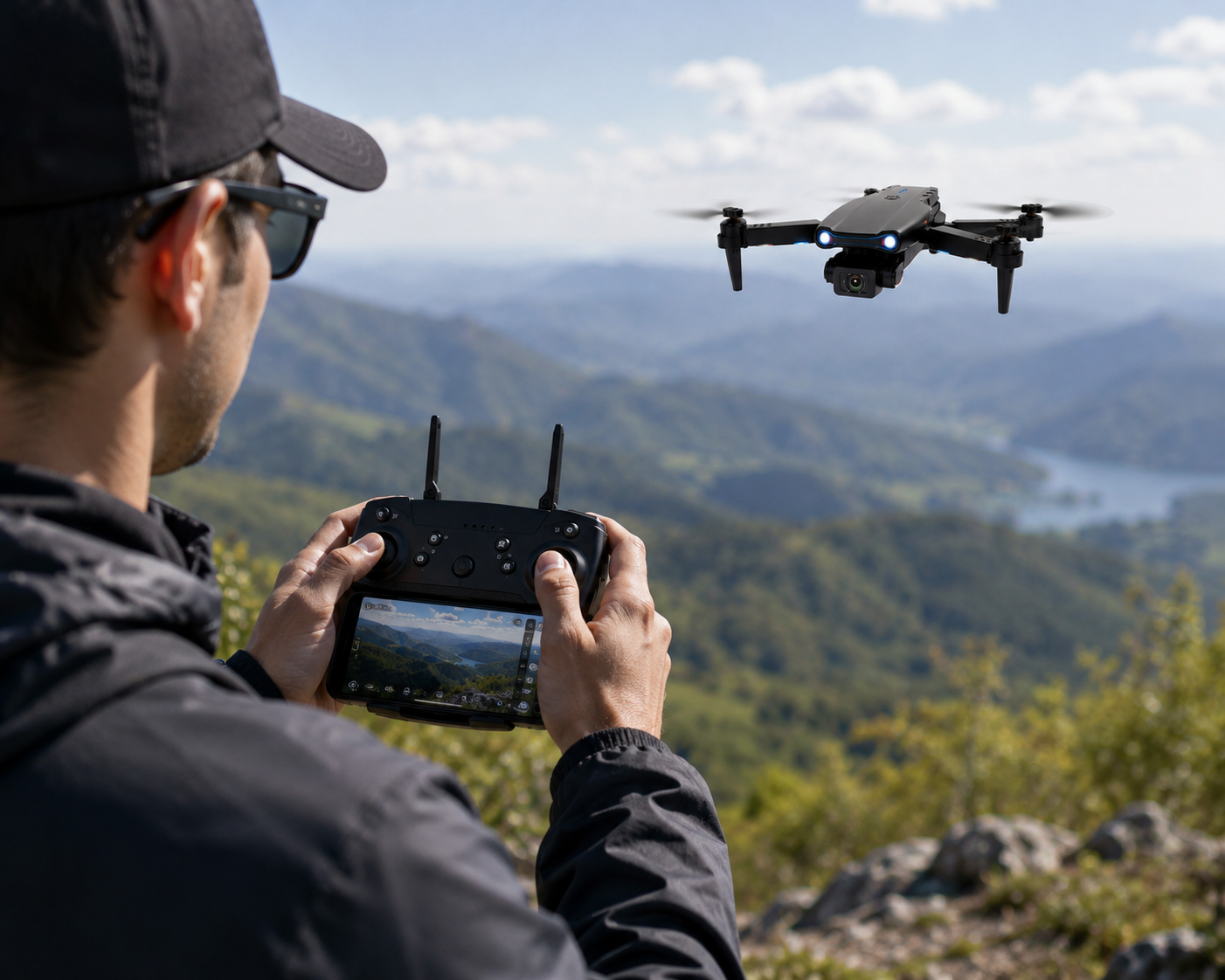 🚁 Dron E99 Cámara Dual 4K WiFi — Zoom 50x, Plegable, Control desde tu Celular