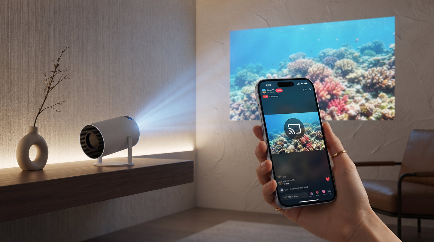 Mini Proyector HY300 Ultra HD — Tu cine personal, en cualquier pared