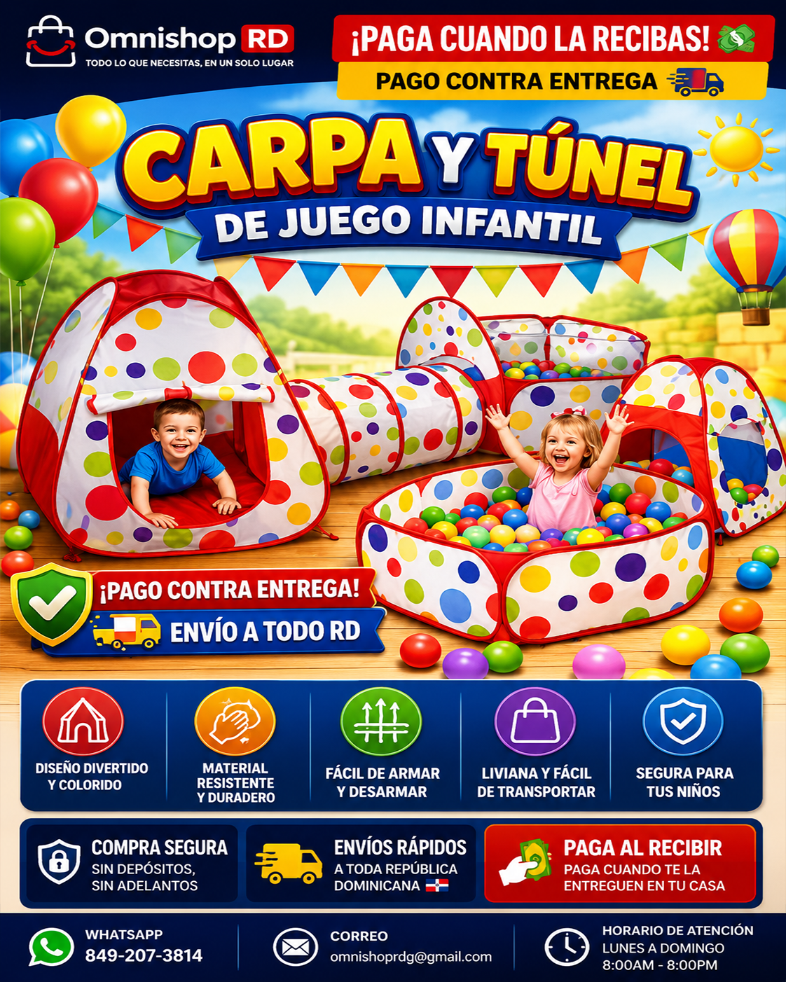 🏰🌈 Castillo Mágico 3 en 1 para Niños