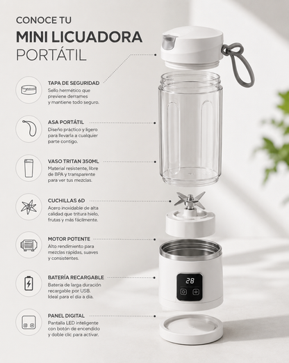 Licuadora Portátil Recargable XL-8 – Pago Contra Entrega RD