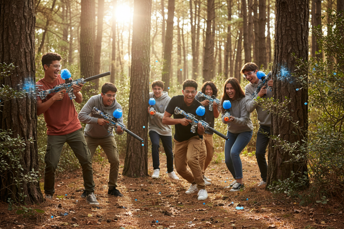 Grupo de adolescentes batalla