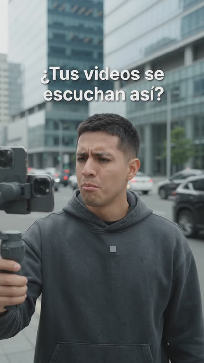 Micrófono Inalámbrico Doble TX — 3 en 1 para iPhone, Android y Cámara